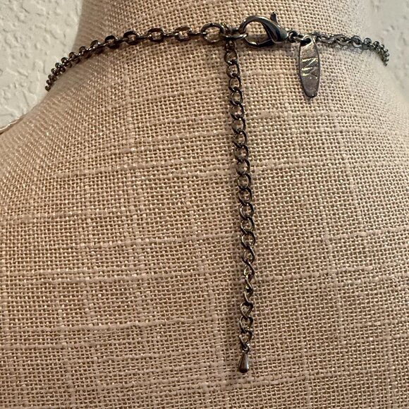 Enamel and Crystal Rhinestone Statement Necklace - Picture 3 of 11